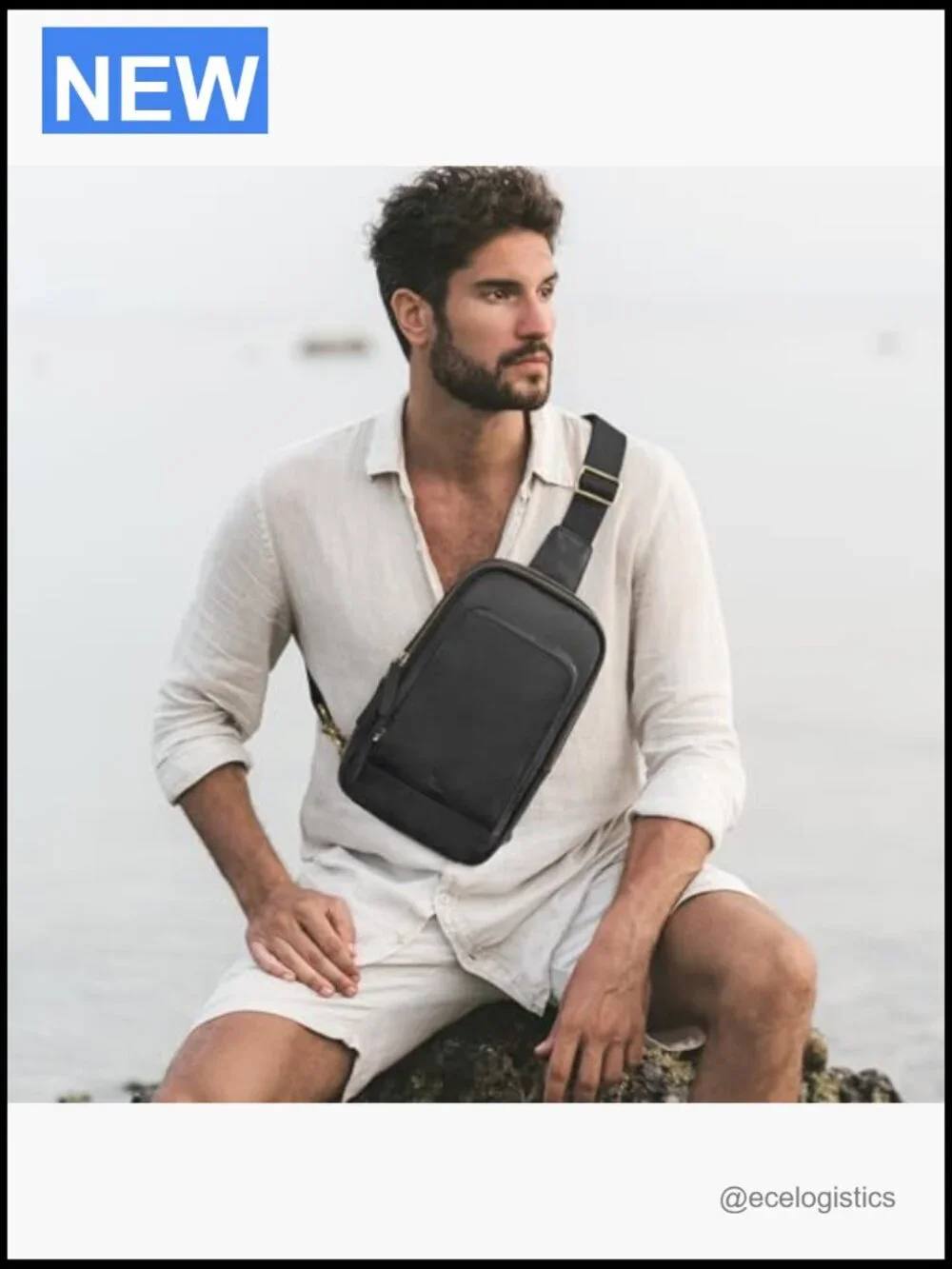 Vintage Leather Crossbody Sling Bag RFID Blocking Daypack Backpack
